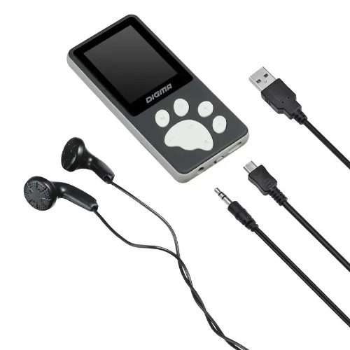Плеер Hi-Fi Flash Digma S4 8Gb черный/серый/1.8