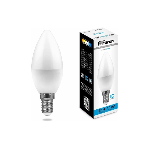 Лампа светодиодная Feron LB-770 11W 230V E14 6400K С35