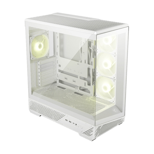 Компьютерный корпус MSI MAG PANO 130R PZ White 2xUSB 3.2 Gen 1, 1xUSB 3.2 Gen2 Type-C, 3x120мм ARGB Reverse Blade Fan, 1x120мм ARGB Fan, 1 to 3 Fan PWM Splitter, Tempered Glass Window