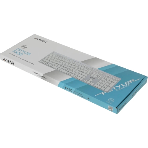 Клавиатура проводная A4Tech Fstyler FX50, USB, белый