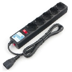 Сетевой фильтр PowerCube, PC 3м, 5р, черный граф. 10А, UPS(C14), SPG5-B3