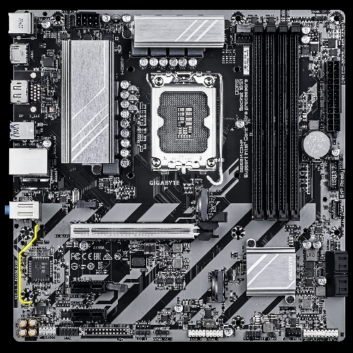Материнская плата Gigabyte B860M D3HP, LGA 1851, Intel B860, 4xDDR5, 4xSATA, 2xM.2, 1xPCIe 5.0 x16, 2xPCIe x1, 1xHDMI, 1xDP, 1x 1Gb LAN, 3xUSB-A 3.2 Gen 1, 3xUSB-A 2.0, 1xUSB-C 3.2 Gen 1, 3x3.5 мм, 7.1, mATX