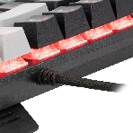 Клавиатура проводная Oklick K600X механическая черный/серый USB Multimedia for gamer LED