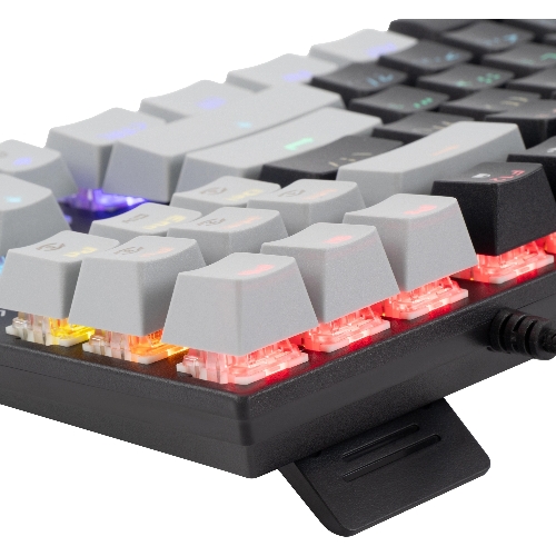 Клавиатура проводная Oklick K600X механическая черный/серый USB Multimedia for gamer LED