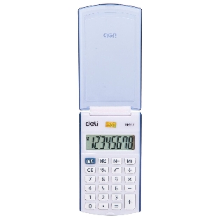 Калькулятор карманный Deli E39217/BLUE синий 8-разр.
