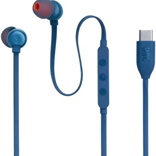 Проводные наушники JBL Tune 310C синий, внутриканальные, микрофон