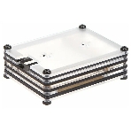 Корпус Qumo, 9-слойный акриловый + вентилятор, Raspberry Pi 4, черный transparent(RS041)