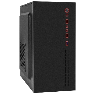 Компьютерный корпус Minitower ExeGate BAA-403-UNS500 (mATX, БП UNS500 с вент. 12см, 2*USB, HD Audio, черный)