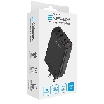 Сетевое зарядное устройство Qumo Energy Charger GaN PD 100 Вт, USB-A + 3 USB Type-C, (0100), черный