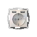 Розетка SE AtlasDesign Жемчуг SO + USB A+A, 5В/2,4А, 2х5В/1,2А, механизм