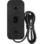 Сетевой фильтр Powercom SP-08 USB03AB 1,8 m 1.8м, 8 розеток, черный, коробка