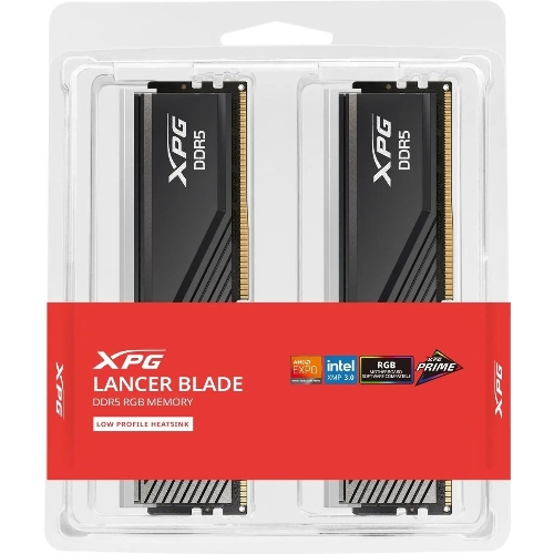 Оперативная память XPG Lancer Blade, DDR5, 32GB (2x16GB), 6000MHz, CL34, DIMM, с радиаторами, RGB, черный