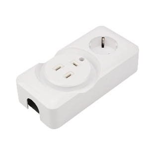 Розетка РШ/Евро Rexant двойная для электрической плиты 32 А/16 A, 250 В, 2Р+РЕ (ОУ) белая