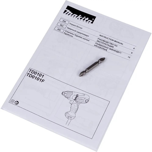 Дрель-шуруповерт Makita TD0101F, 230 Вт, 100 Нм, щеточный, ударный