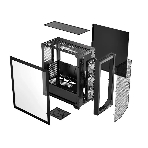 Компьютерный корпус без блока питания PCCooler C3D510 BK, Mesh Mid Tower, черный, TG, 0.7 SPCC, no fans E-ATX, ATX, mATX, mITX 170/390/205mm 2x2.5