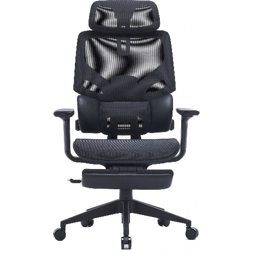 Кресло Cactus CS-CHR-MC01-BK черный, сетка, подголовник