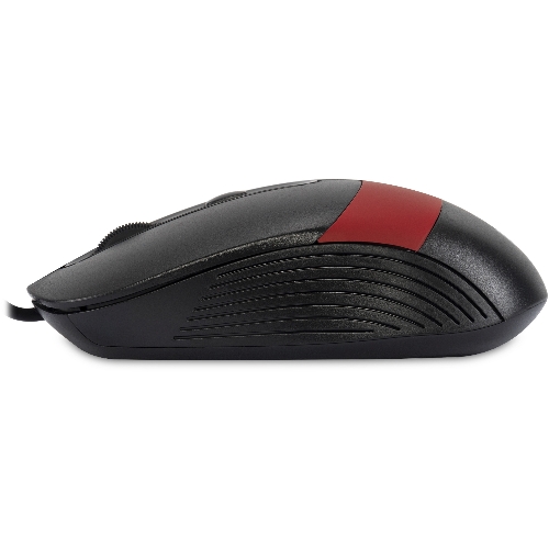 Мышь проводная Oklick 310M черный/красный, 2400 dpi, USB, кнопки - 4