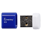 Флешка USB Smartbuy Lara Blue (SB8GBLara-B), 8Gb, USB 2.0, R/W 15/5, белый/синий
