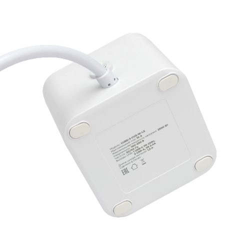 Сетевой фильтр Cablexpert Cube CUBE-3-CU3-W-1.5, 3 р, 10А, 1xType-C PD, 3xUSB, 1.5 м, ур.защиты 4+, белый, коробка