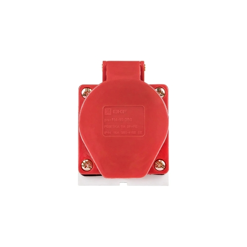 Розетка стационарная наружная EKF ps-114-16-380 16А 380В 3P+РЕ IP44 (114)