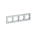 Рамка 4-местная IEK BRITE РУ-4-1-БрА (BR-M42-M-K47) металл алюминий
