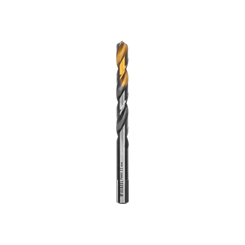 Сверло спиральное по металлу Denzel 11 x 142мм, Р6М5, Golden Tip, многогранная заточка