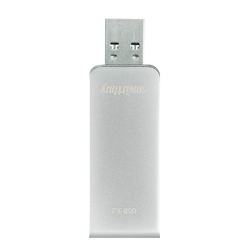 Флешка USB SmartBuy M1 Metal Grey (SB032GM1G), 32Gb, USB 3.0/3.2, R/W 130/40, серебристый