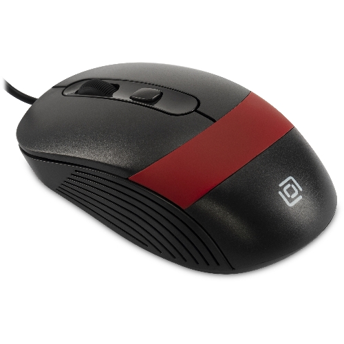 Мышь проводная Oklick 310M черный/красный, 2400 dpi, USB, кнопки - 4