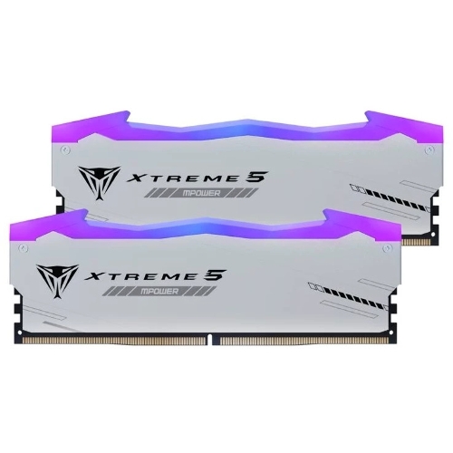 Оперативная память Patriot Viper Xtreme 5, DDR5, 32Gb (2x16Gb), 8000MHz, CL38, DIMM, с радиаторами, RGB, серебристый