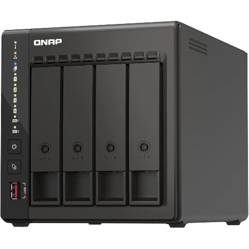 Сетевое хранилище SMB QNAP TS-453E-8G NAS, 4-tray w/o HDD. 2xHDMI-port. 4-core Celeron J6412 2-2.6 GHz, 8Gb DDR, 2x2.5Gb LAN, 2 x M.2 2280 PCIe Gen 3 x2, 2x USB 3.2 Gen 2 (10Gbps) Port, 2x USB 2.0 port