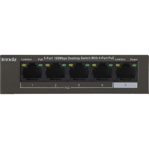 Коммутатор Tenda TEF1105P-4-38W 5PORT 10/100M