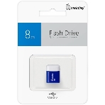 Флешка USB Smartbuy Lara Blue (SB8GBLara-B), 8Gb, USB 2.0, R/W 15/5, белый/синий