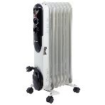 Обогреватель масляный MTX OCH-1500, белый, 1500 Вт, 15 м2, термостат