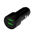 Автомобильное зарядное устройство Maxvi CCM-PS242 Plus T 2хUSB 2.4А + кабель Type-C 1м, черный