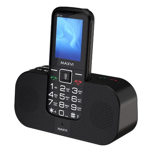 Мобильный телефон Maxvi RT-04 + док-станция, черный