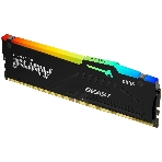 Оперативная память Kingston Fury Beast, DDR5, 16GB (1x16GB), 5200MHz, CL40, DIMM, с радиаторами, RGB, черный
