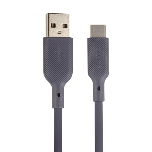 Кабель QUMO 32962 USB-A на Type-C, силиконовый, 1м, 3A, 18W (серый)