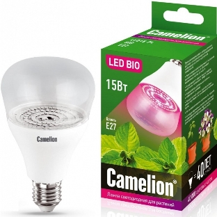 Лампа светодиодная для растений Camelion LED15-PL/BIO/E27 15Вт 220В 12770