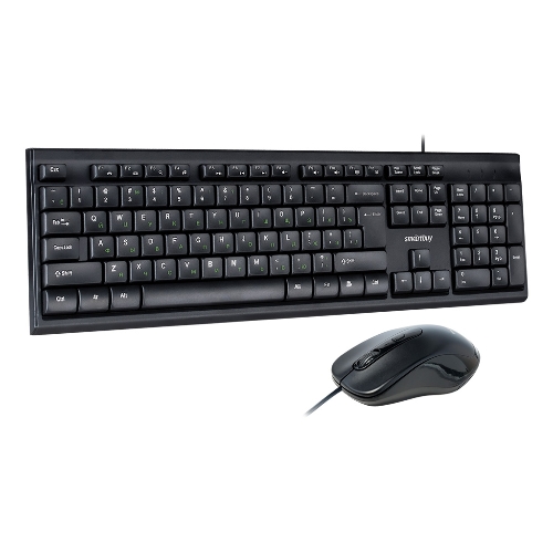 Комплект клавиатура+мышь Smartbuy ONE SBC-114282-K проводной, USB, 2400 DPI, чёрный