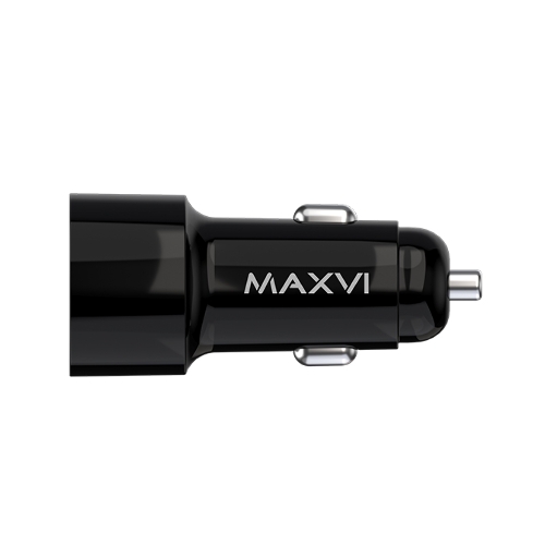 Автомобильное зарядное устройство Maxvi CCM-PS242 Plus T 2хUSB 2.4А + кабель Type-C 1м, черный