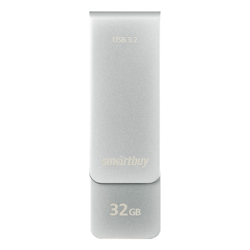 Флешка USB SmartBuy M1 Metal Grey (SB032GM1G), 32Gb, USB 3.0/3.2, R/W 130/40, серебристый