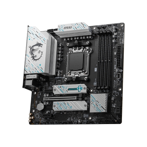 Материнская плата MSI B650M GAMING PLUS WIFI, AM5, AMD B650, 4xDDR5, 4xSATA, 2xM.2, 1xPCI-E 4.0 x16, 2xPCI-E x1, 1xHDMI, 1xDP, 1x 2.5Gb LAN, 4xUSB-A 3.2 Gen 1, 3xUSB-A 3.2 Gen 2, 1xUSB-C 3.2 Gen 2, 3x3.5 мм, 7.1, Micro-ATX