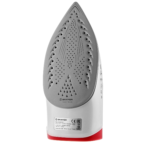 Утюг BRAYER BR4011 черный/белый/красный, 2400 Вт, 20 г /мин, 140 г/мин, 330 мл