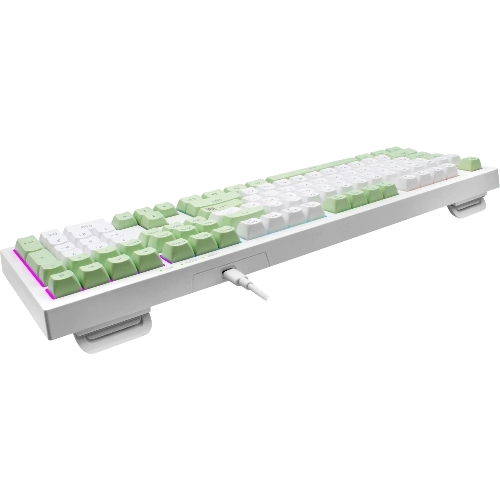 Клавиатура Defender Karon GK-129 проводная, USB Type-A, белый/зеленый
