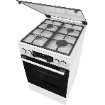 Плита Газовая Gorenje GGI5C22WF, газовая духовка, стеклянная крышка, чугун, белый