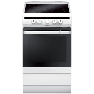 Плита электрическая Hansa FCCW54002 белый, конфорок 4 шт, духовка 68 л, 50 см x 85 см x 60 см