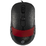 Мышь проводная Oklick 310M черный/красный, 2400 dpi, USB, кнопки - 4