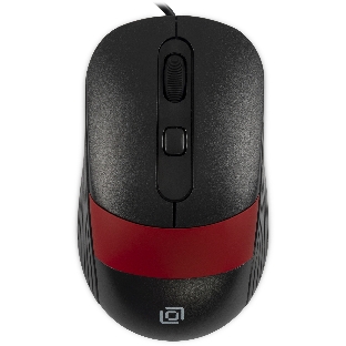 Мышь проводная Oklick 310M черный/красный, 2400 dpi, USB, кнопки - 4