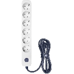 Сетевой фильтр Powercom SP-06W 3,0 м 3.0 м, 6 розеток, белый/серый, коробка