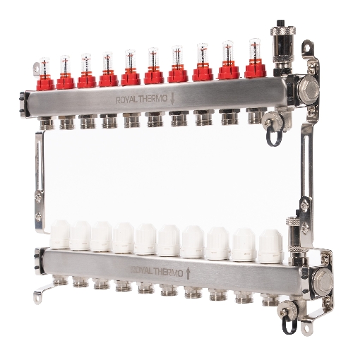 Коллектор Royal Thermo нерж. в сборе с расходомерами 1